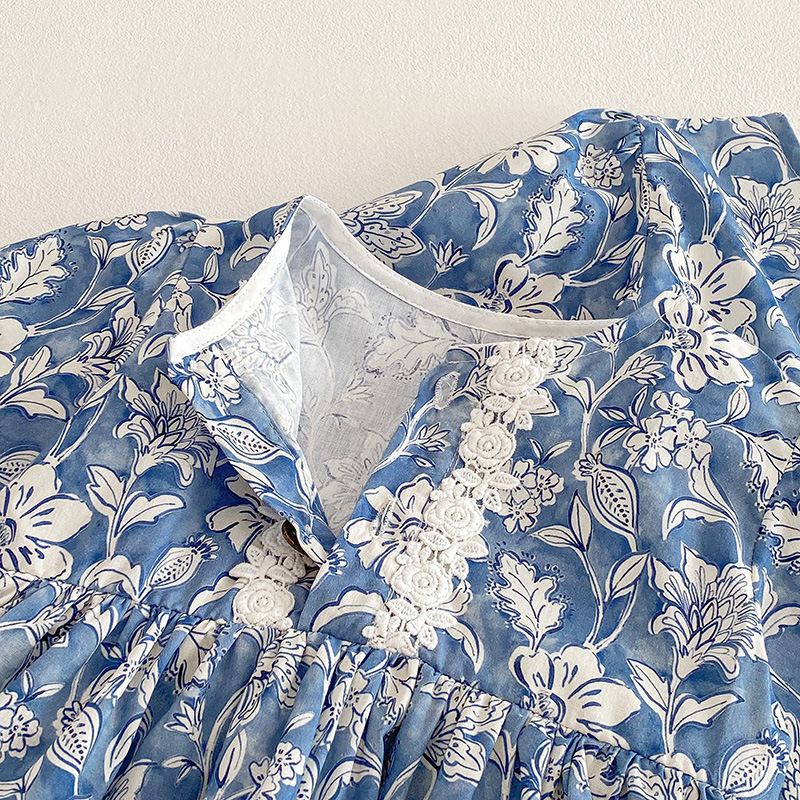 春款氣質花園包屁衣(附髮帶)