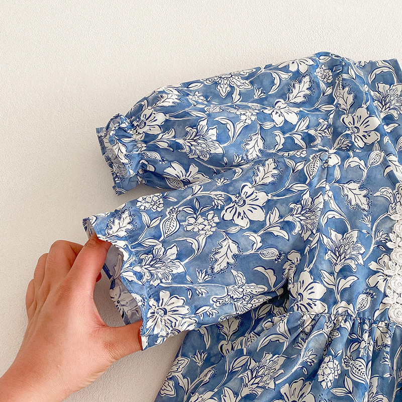 春款氣質花園包屁衣(附髮帶)