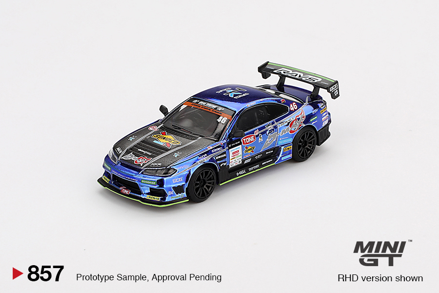 【預訂】Mini GT #857 Nissan Silvia (S15) D-MAX  #46  D-MAX Racing 2023 D1 Grand Prix / D1 Blister Packaging