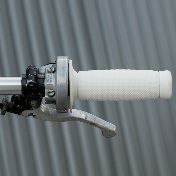 Biltwell 橡膠 握把套 細菱格紋 (有邊) - 白