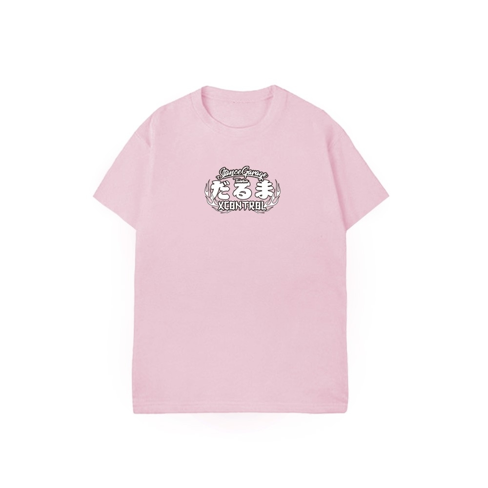XCTRL x SGT6火焰狂者不倒翁短T-粉紅