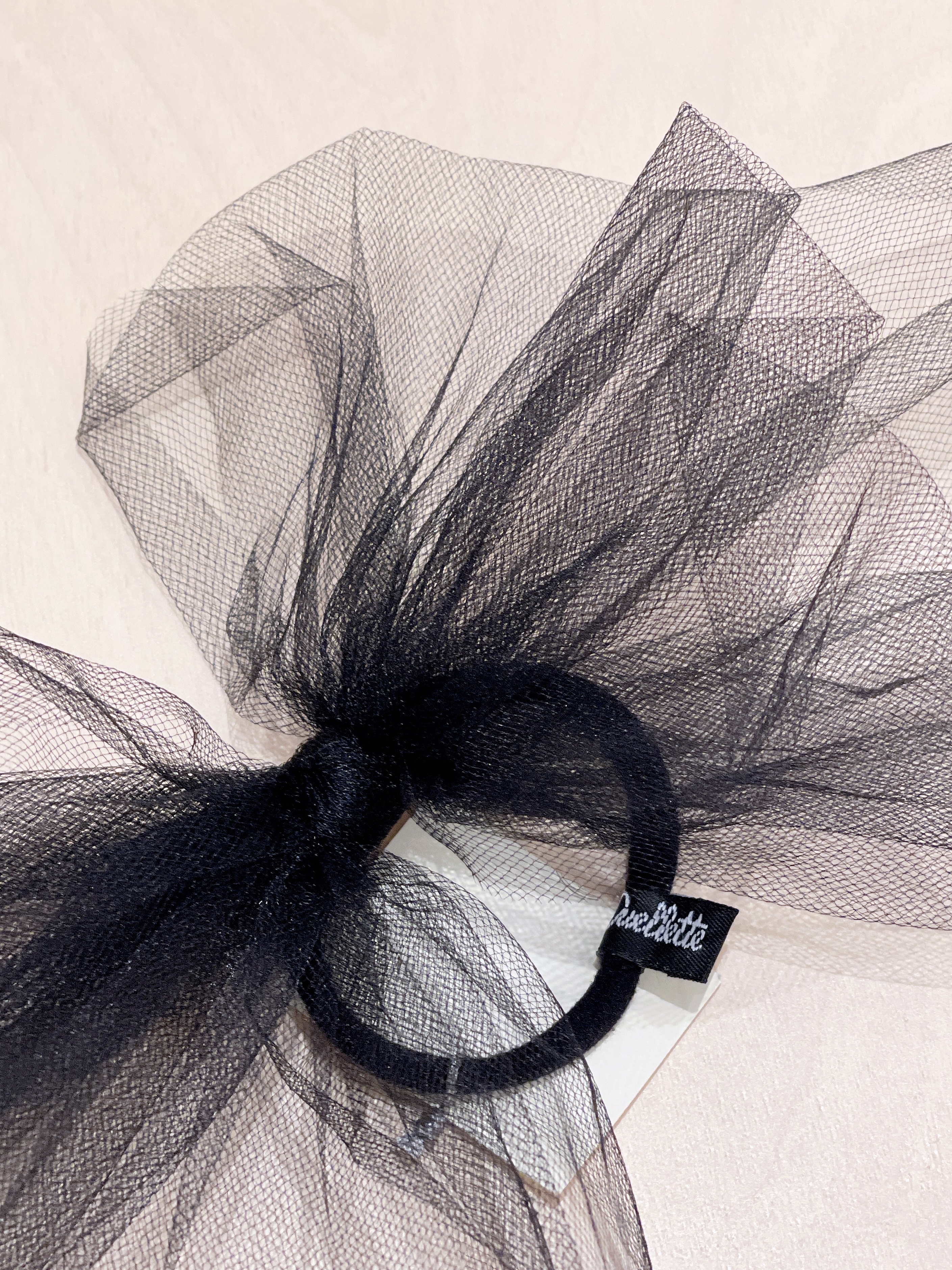 法式黑色浪漫髮圈