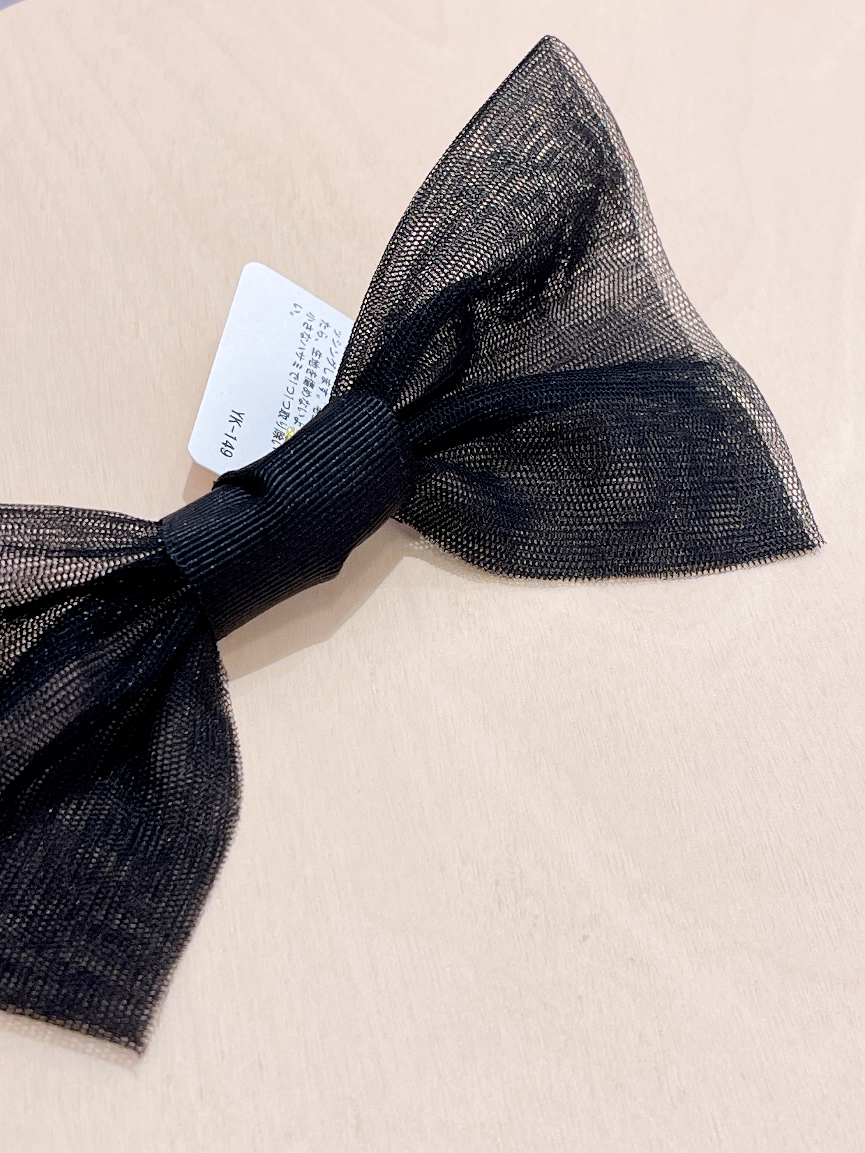 優雅黑蝴蝶結別針