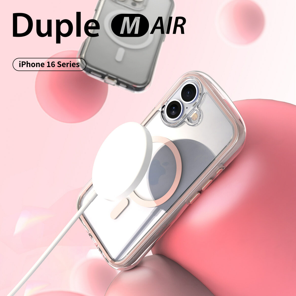 araree Duple M Air MagSafe 透明混合結構防撞殼-iPhone 16 Series