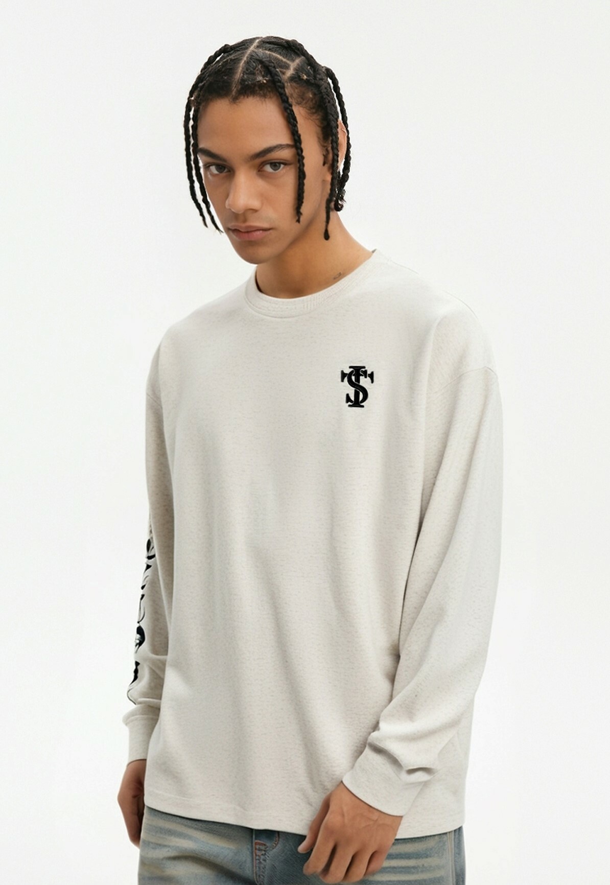 STK SmallTownKid 歌德字體 基礎多色 長袖 T恤