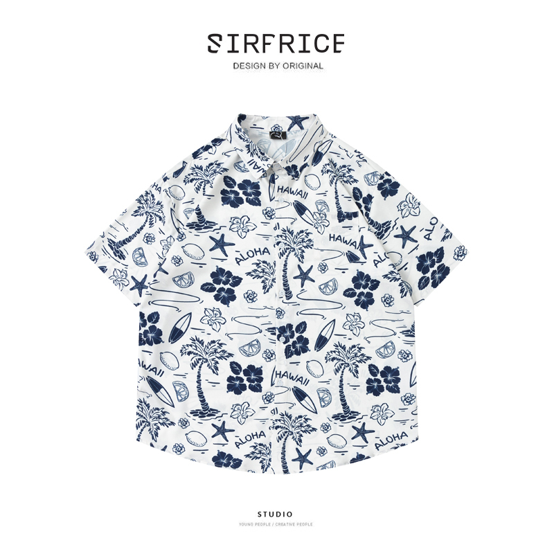 花襯衫 夏威夷 海灘 椰子樹