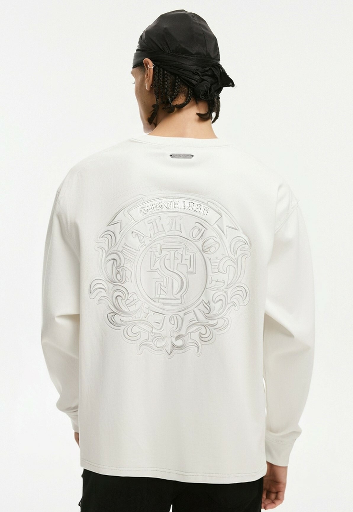 STK SmallTownKid 環狀徽章 立體貼布 長袖 T恤