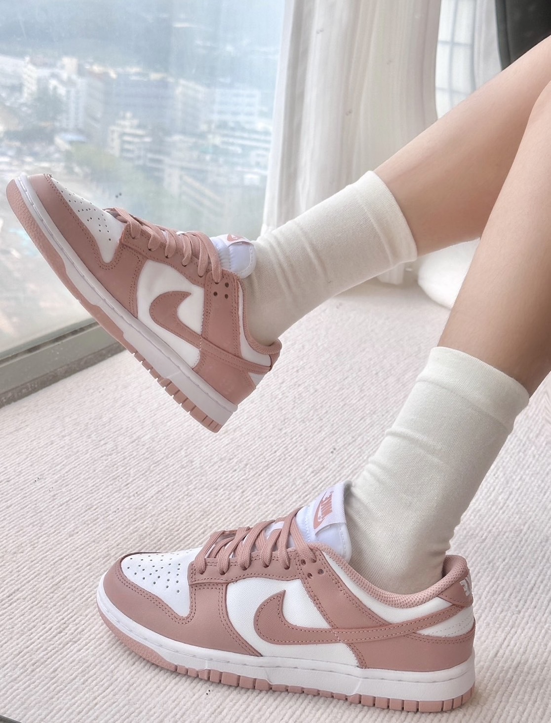 日本代購現貨｜Nike Dunk "Rose Whisper" 玫瑰粉 復古 皮革 板鞋 DD1503118