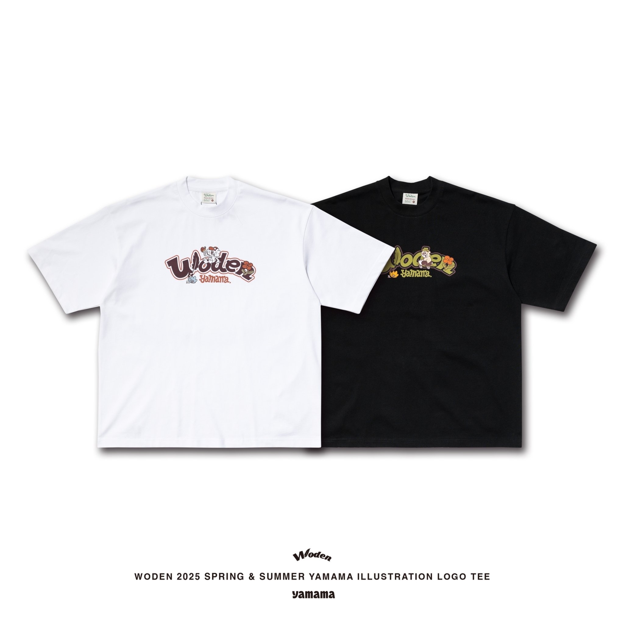 WODEN 2025 Spring & Summer YAMAMA illustration LOGO Tee