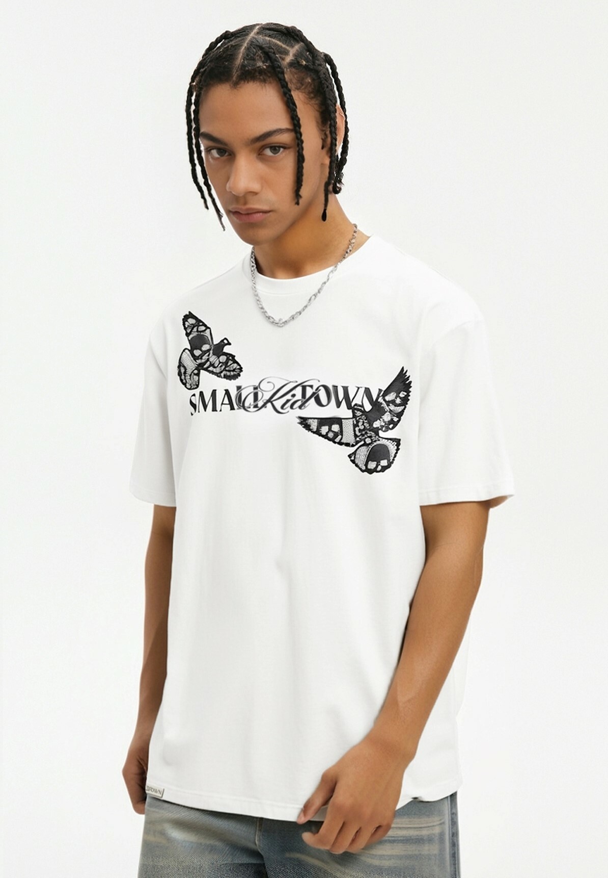 STK SmallTownKid 和平鴿 蕾絲刺繡 短袖 T恤