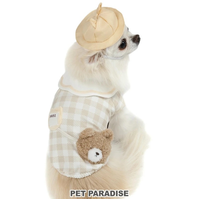 【Pet Paradise】Bear Check Kindergarten Smock <633-35035>