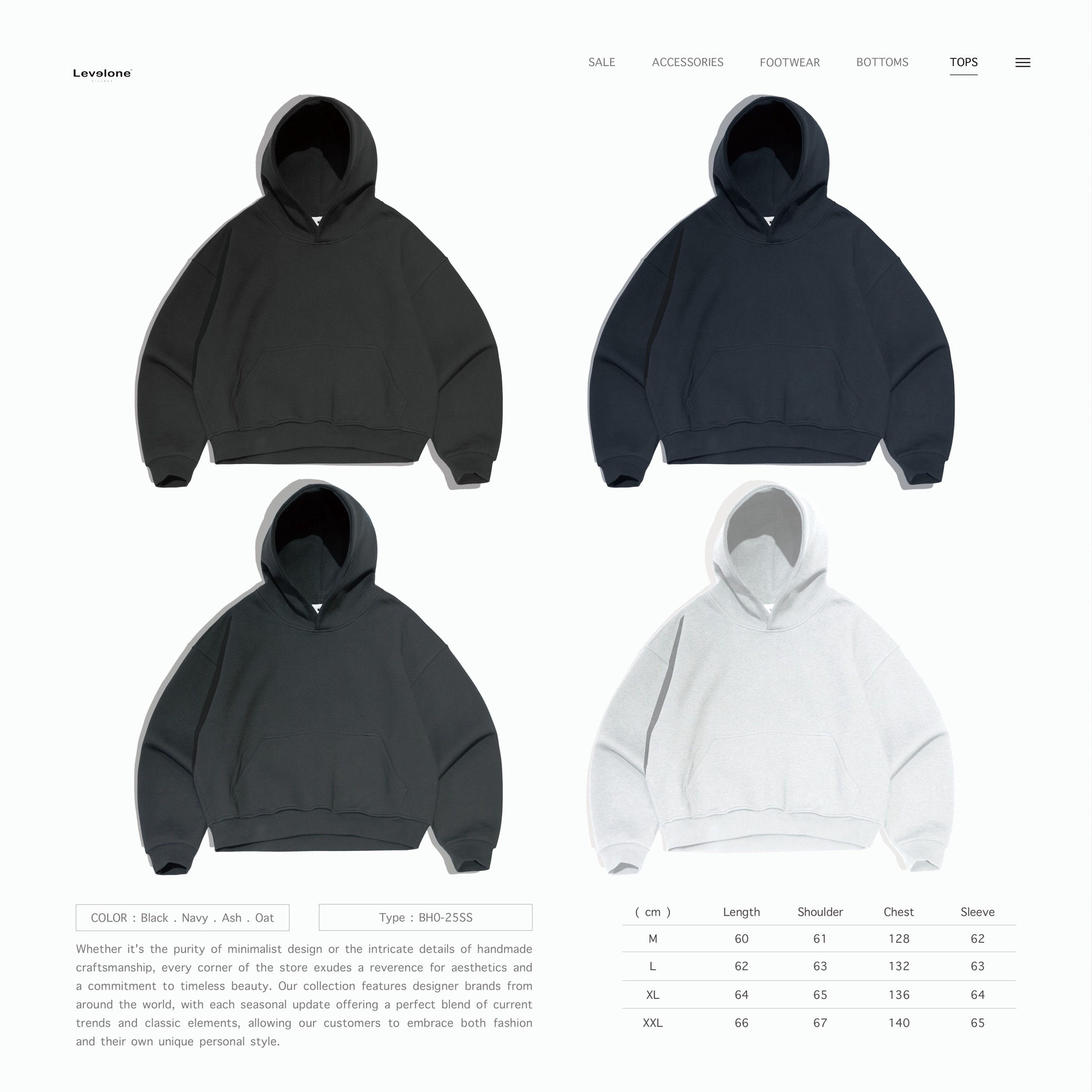 L.Village - 500g Heavyweight  Cleanfit Boxy Hoodie " BH0-25SS "