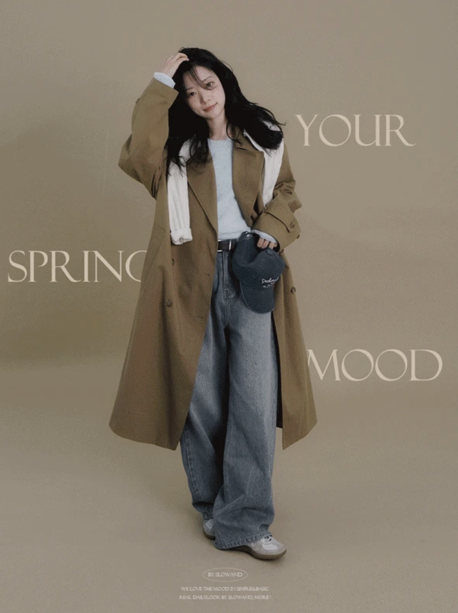 預訂｜SLOWAND #SLOWMADE 雙排扣長版風衣 (2 Color)