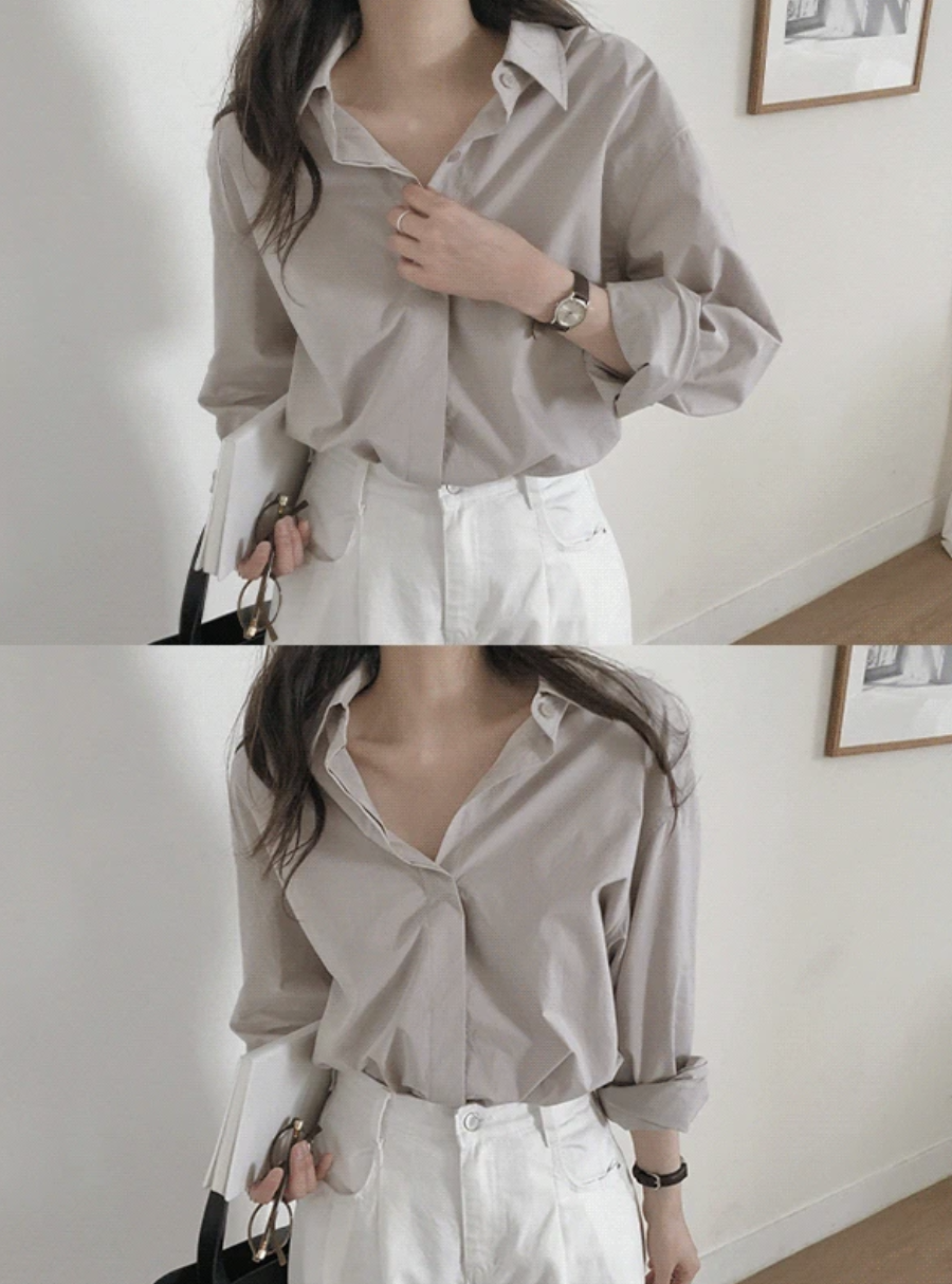 預訂｜SLOWAND #SLOWMADE Minimal 隱藏釦設計襯衫 (4 Color)