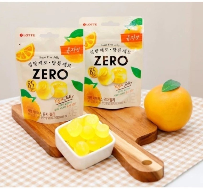 Lotte Zero 無糖柚子味軟糖 40g|1套2包