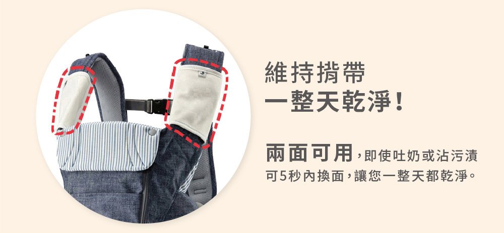 POGNAE有機棉口水巾，維持揹帶一整天乾淨！兩面可用