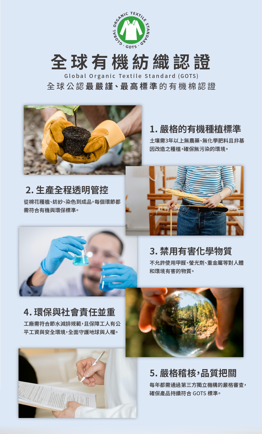 POGNAE有機棉圍兜兜，擁有全球有機紡織(GOTS)認證