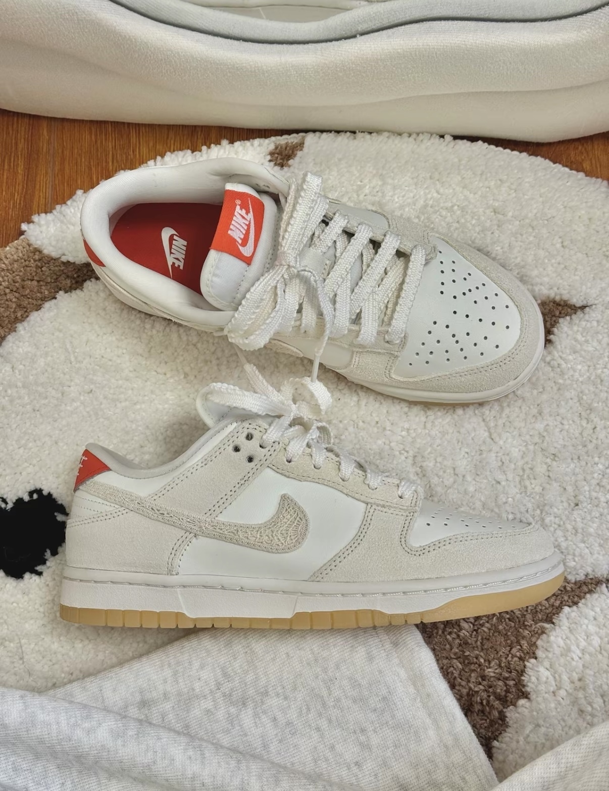 Nike Dunk Low 米灰色 淺灰色 蕾絲 編織勾 焦糖底 女款 HV5231-133/預購