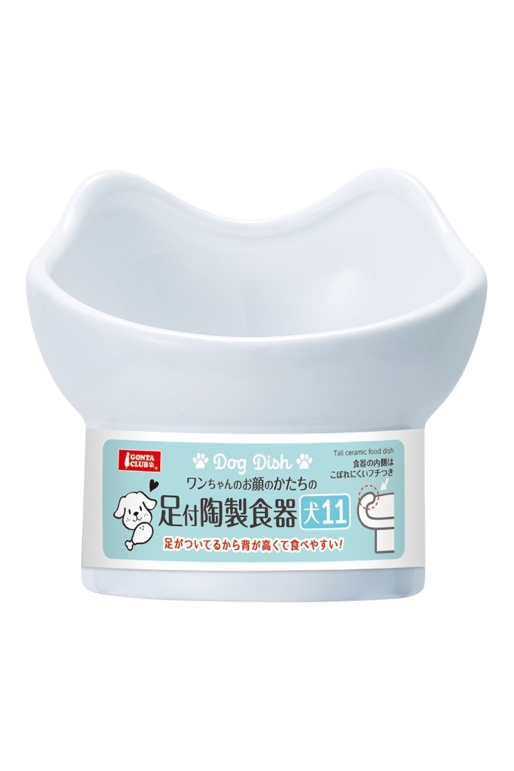 Marukan 犬用 狗狗圖案 高身陶瓷碗