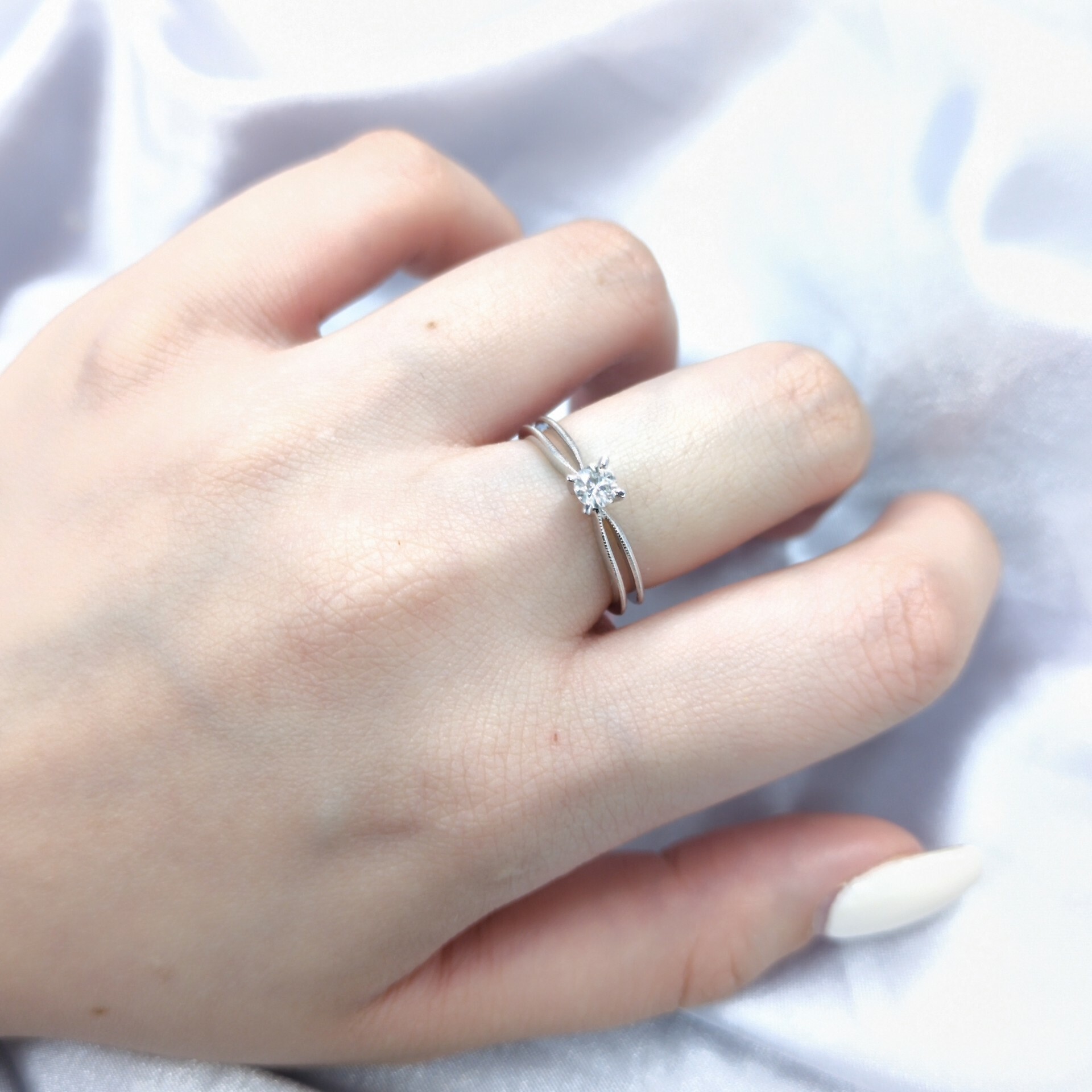 18K White Gold 0.18ct Diamond Ring