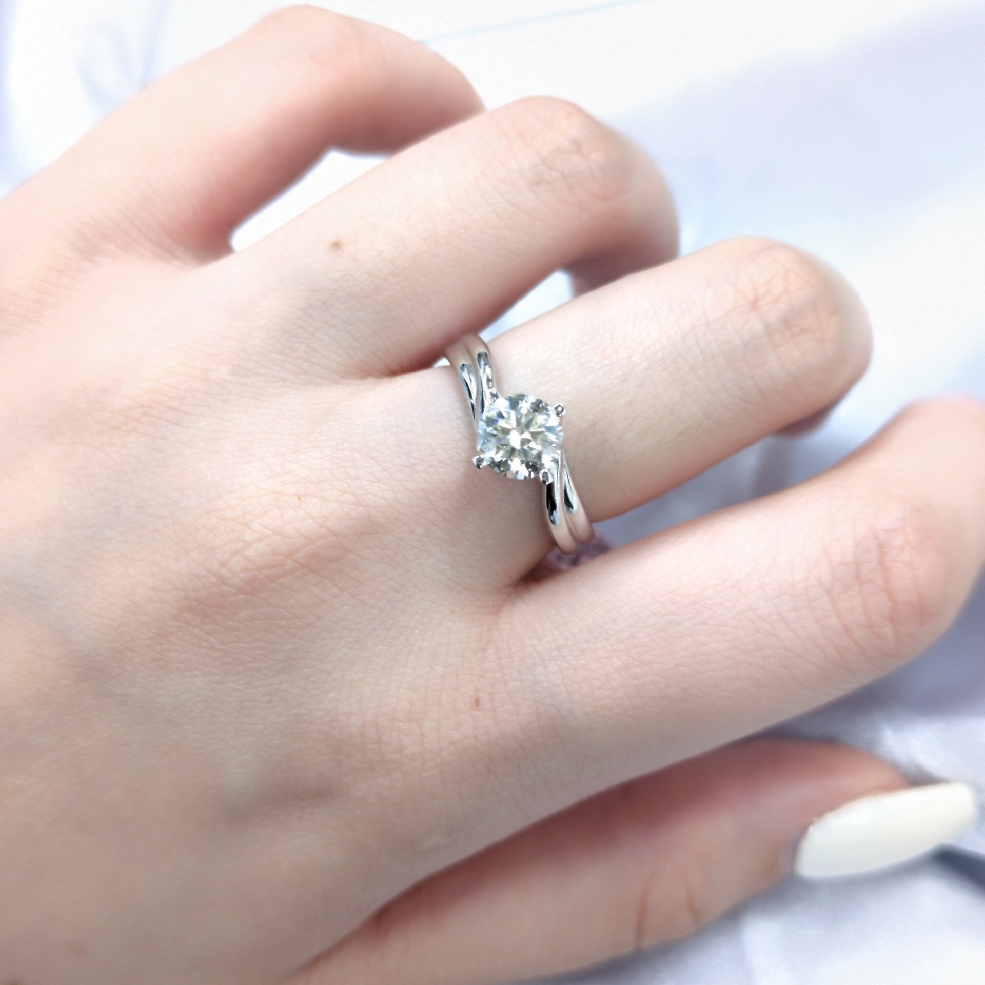 18K White Gold 1.02ct Diamond Ring