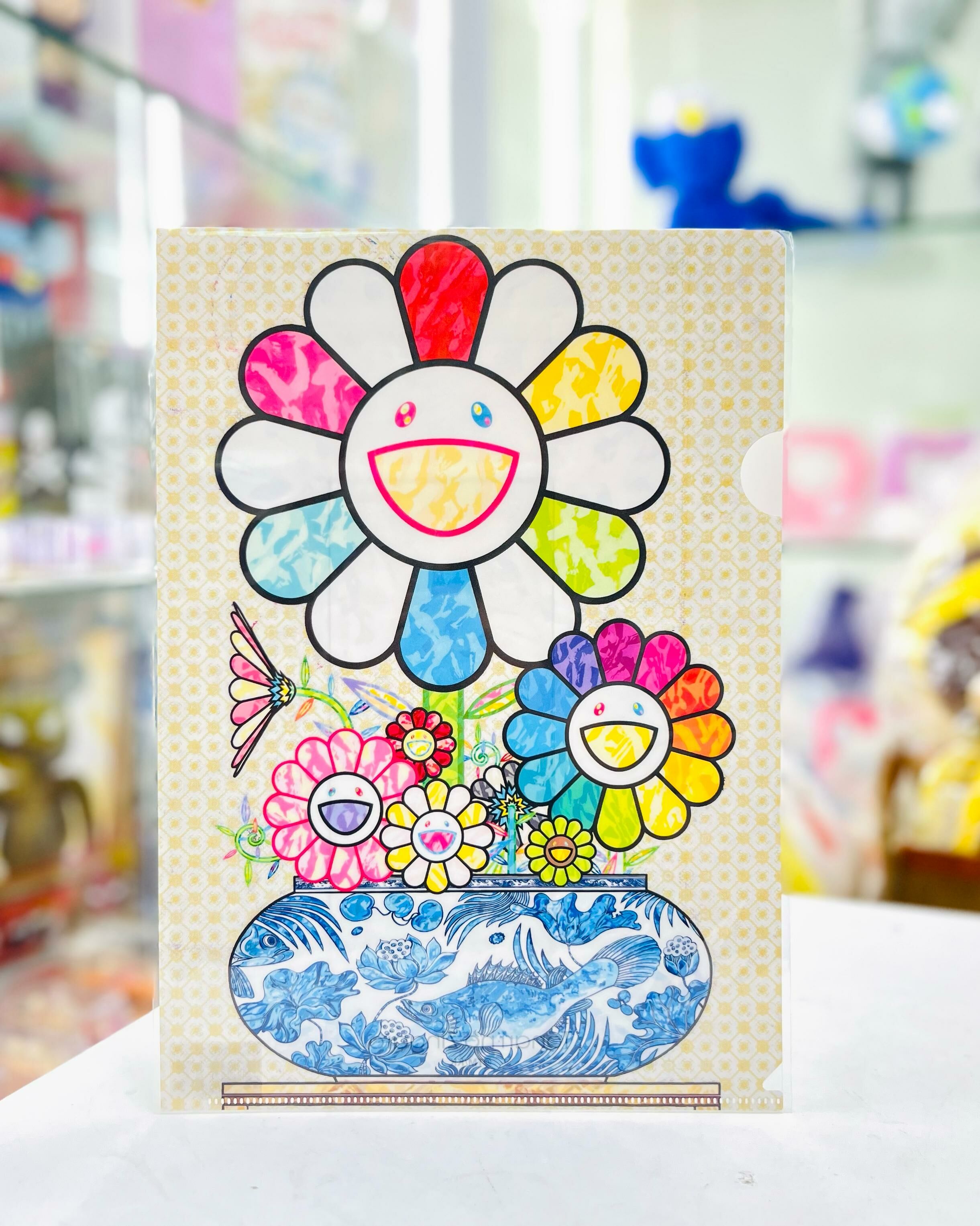 Clear File Murakami Flowers in a Qinghua vase A4 Folder