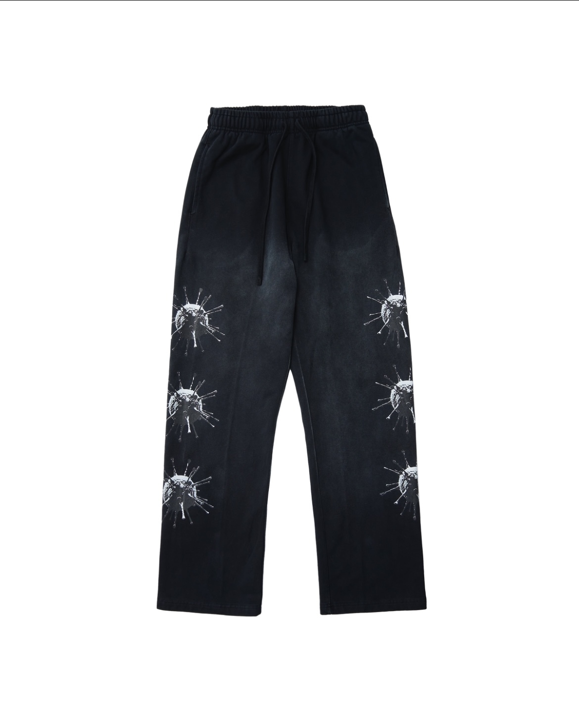 VIRUSWORLD 災害戰損棉褲-黑