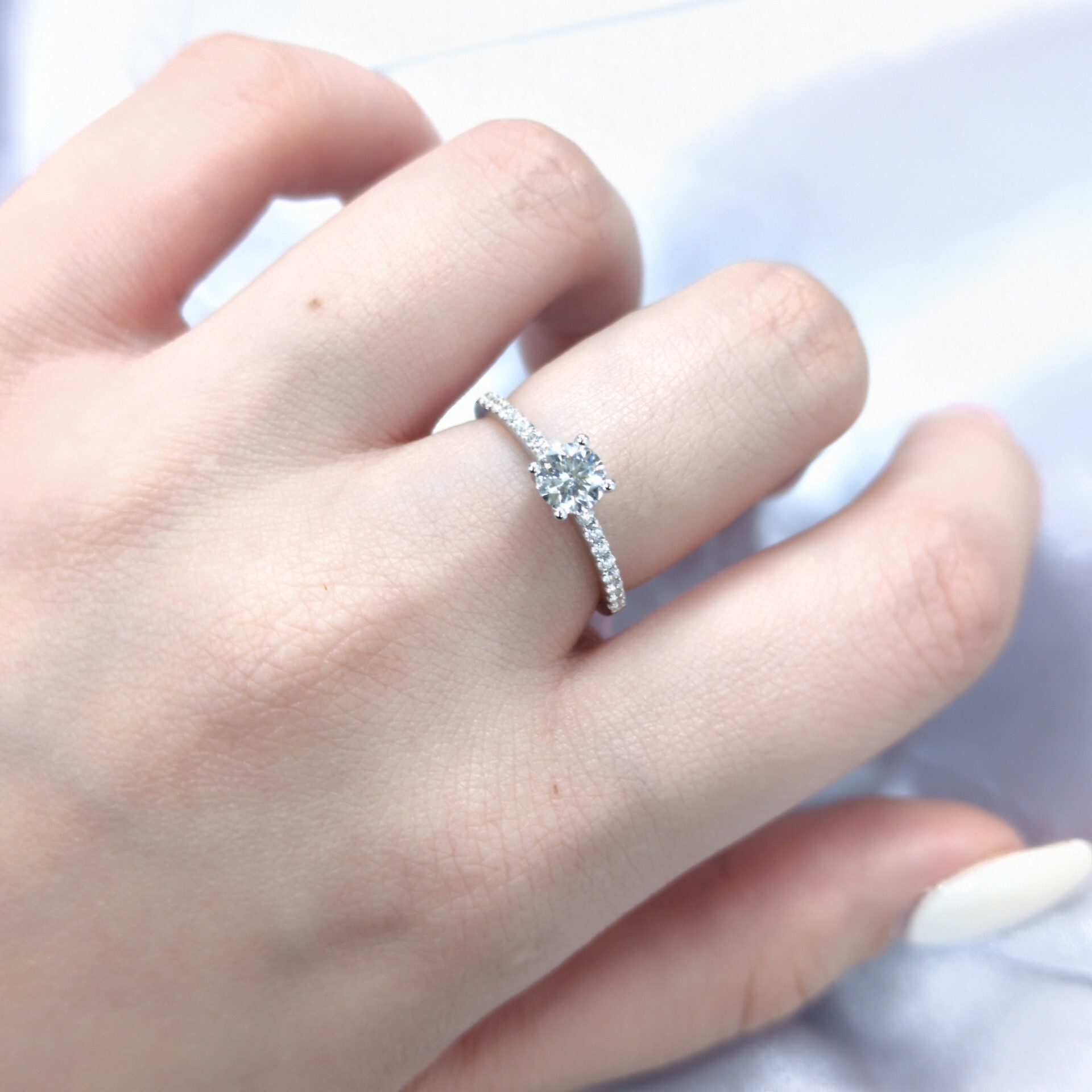 18K White Gold 0.54ct Diamond Ring