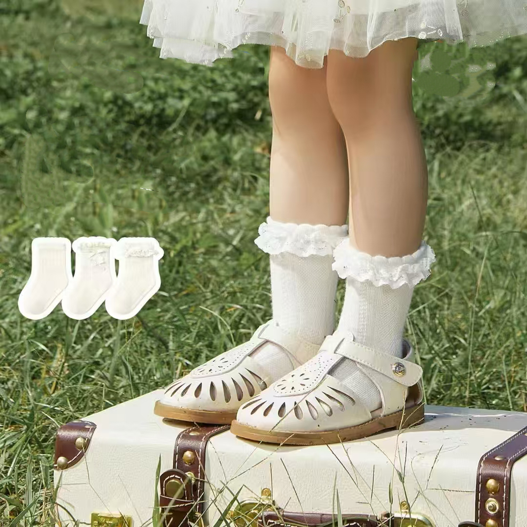 BYB02SS26WE 透氣蕾絲公主組合襪(3pcs)