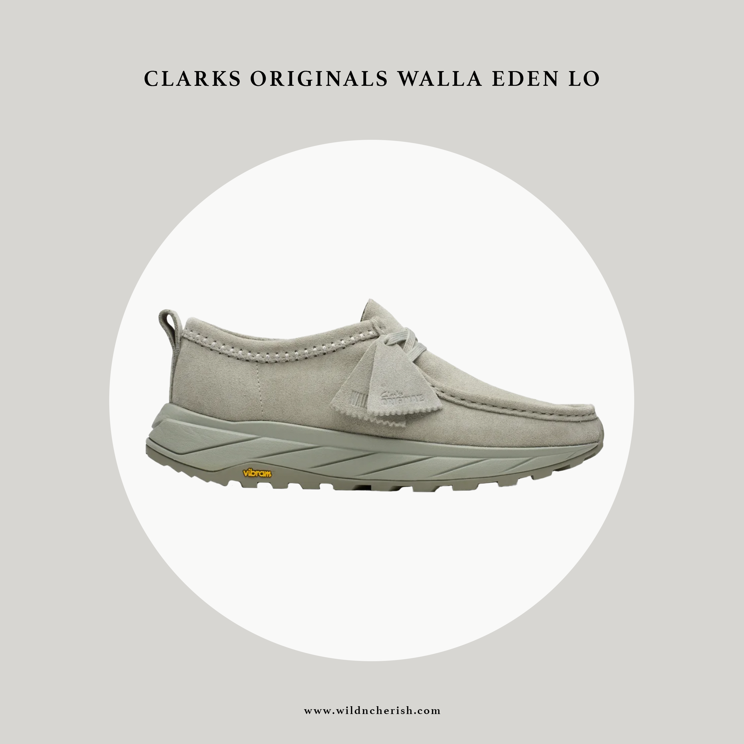 預訂 | Clarks Originals Walla Eden Lo 麂皮 鼠尾草灰色