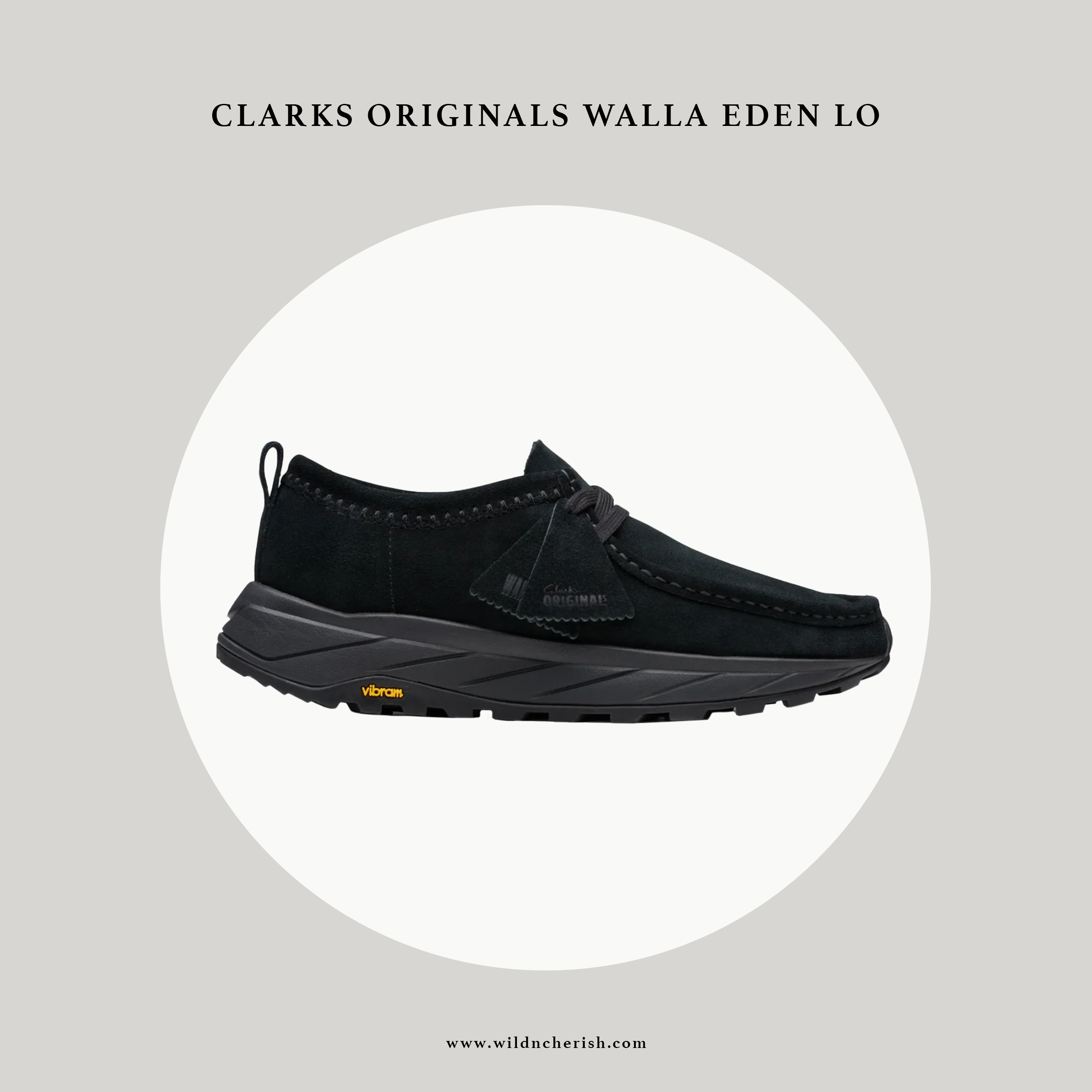 預訂 | Clarks Originals Walla Eden Lo 麂皮 全黑色