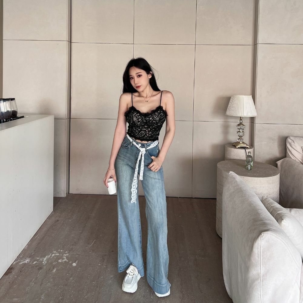 【半熟浪漫】DOMISS蕾絲吊帶背心 性感上衣 無袖背心 吊帶(現貨)