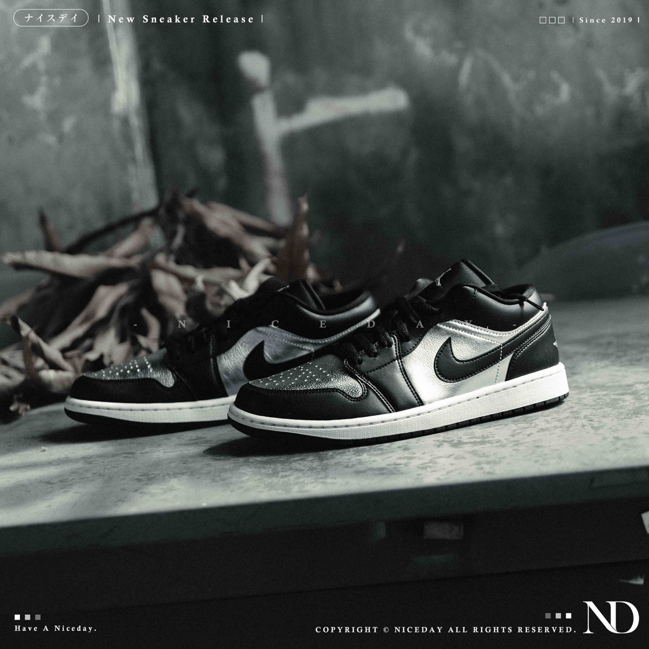 NICEDAY 現貨 Air Jordan 1 Low 銀腳趾 黑銀 女款 男女尺寸 DA5551-001