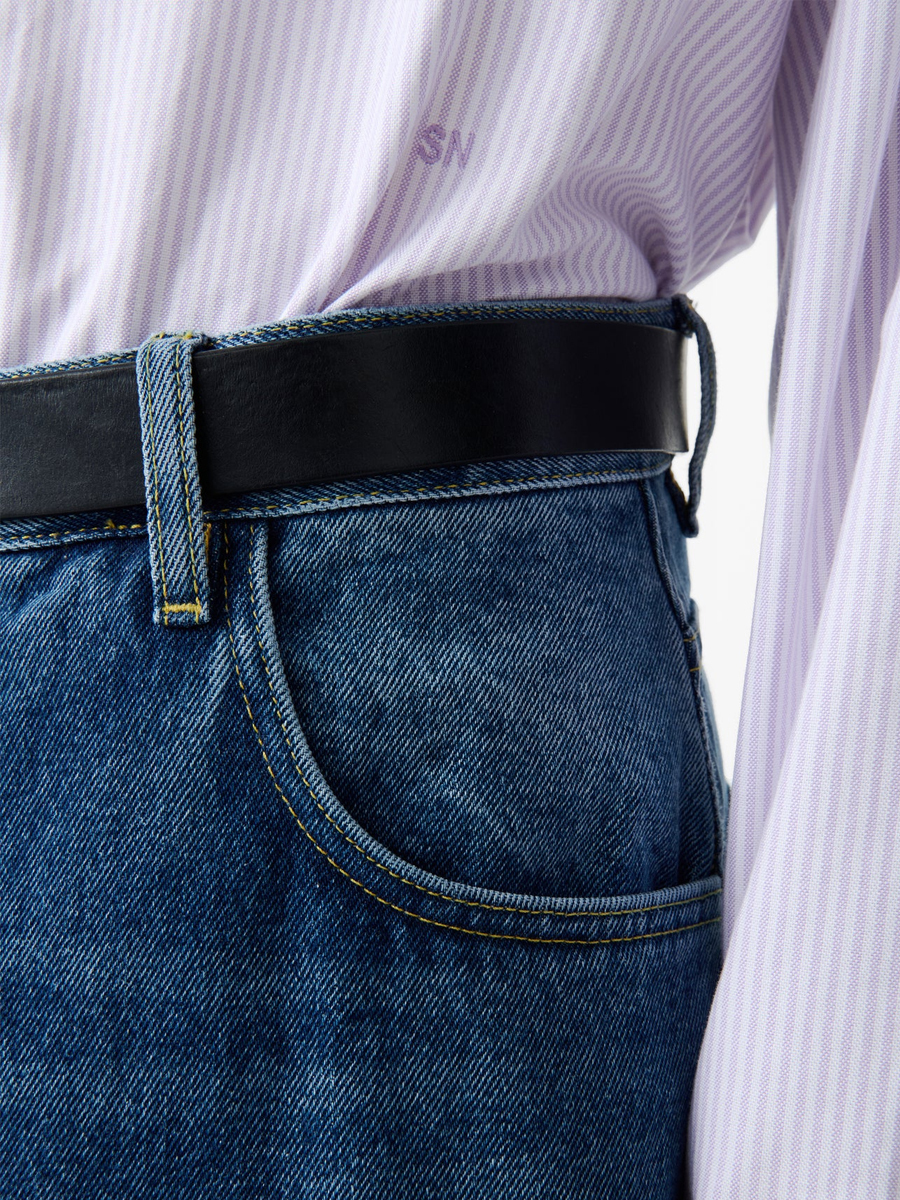 Studio Nicholson Land Denim Pant – Worn Wash Indigo