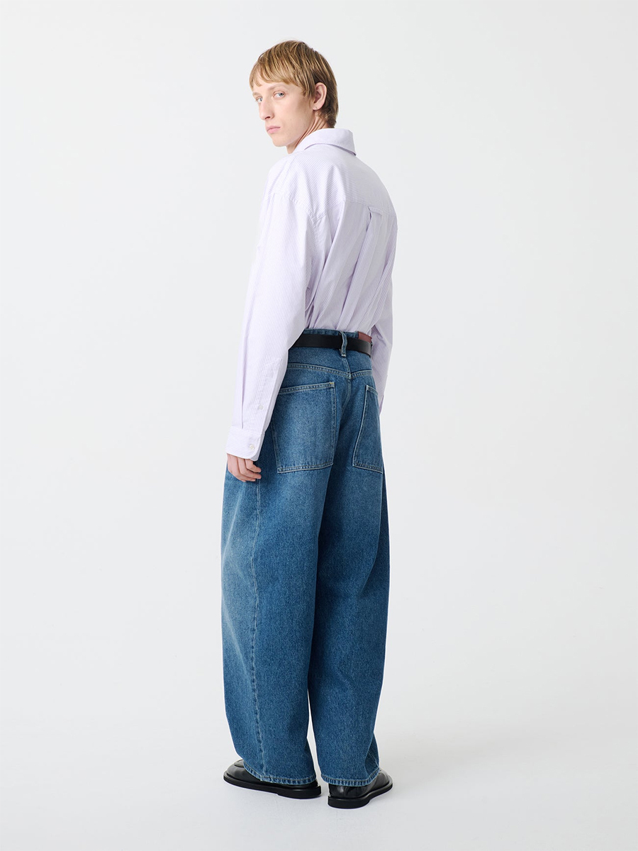 【NICK&NICOLE】 SLIT WASHING DENIM PANTS /追跡付 Studio Nicholson Land Denim Pant – Worn Wash Indigo