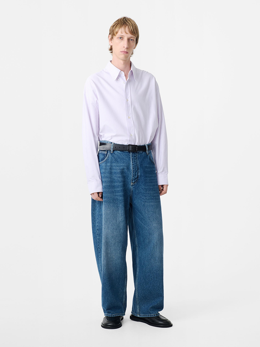 さらに100円引き◆ODD STUDIO◆OIL WASHED WIDE DENIM PANTS Washed Yellow Mud Dyed Wide-Leg Straight Denim Jeans WN5749