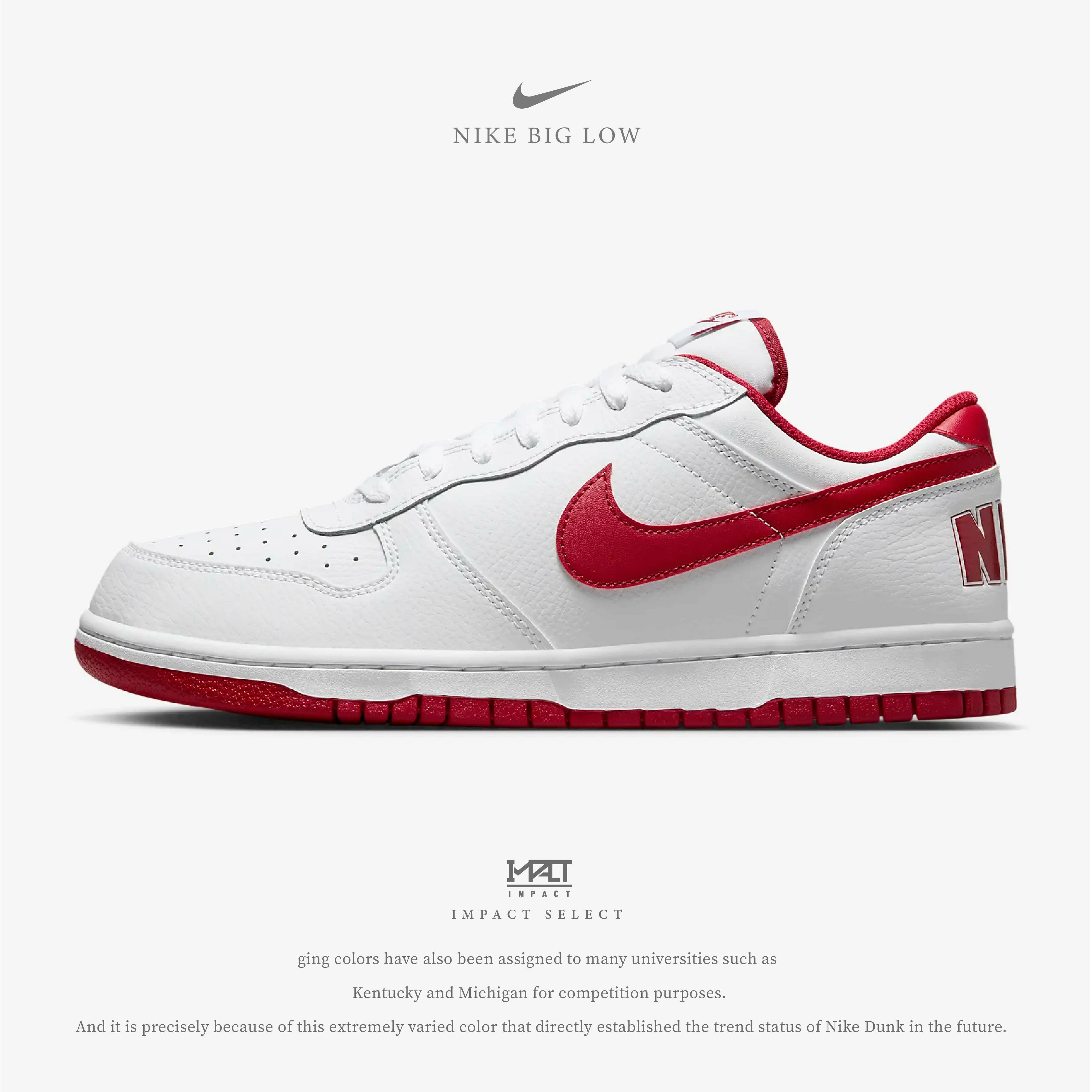 Nike Big Low 大LOGO 男鞋 低筒 休閒鞋 白鞋 355152-106/355152-150/355152-140/355152-016