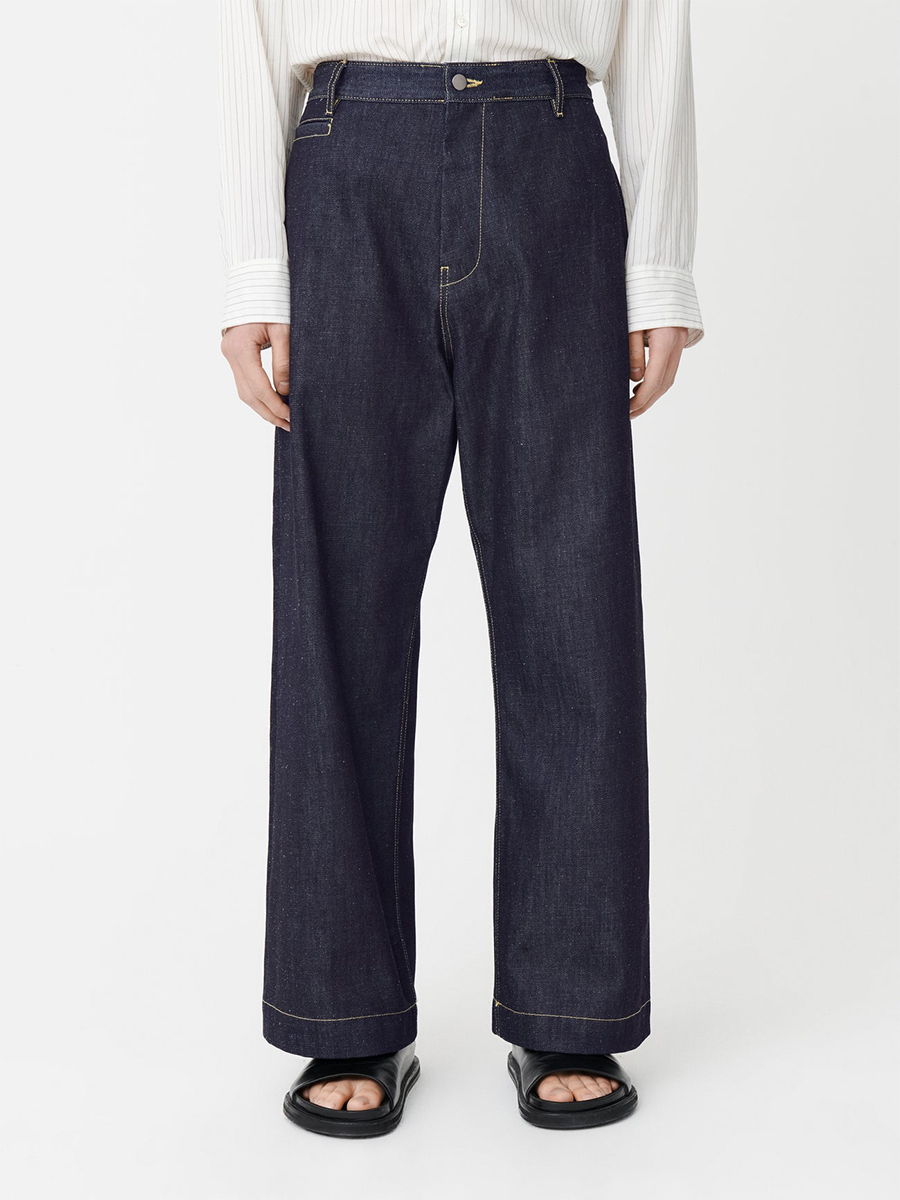 パンツ STUDIO NICHOLSON PYAD - DENIM PANT Studio Nicholson Pyad Denim Pant - Indigo