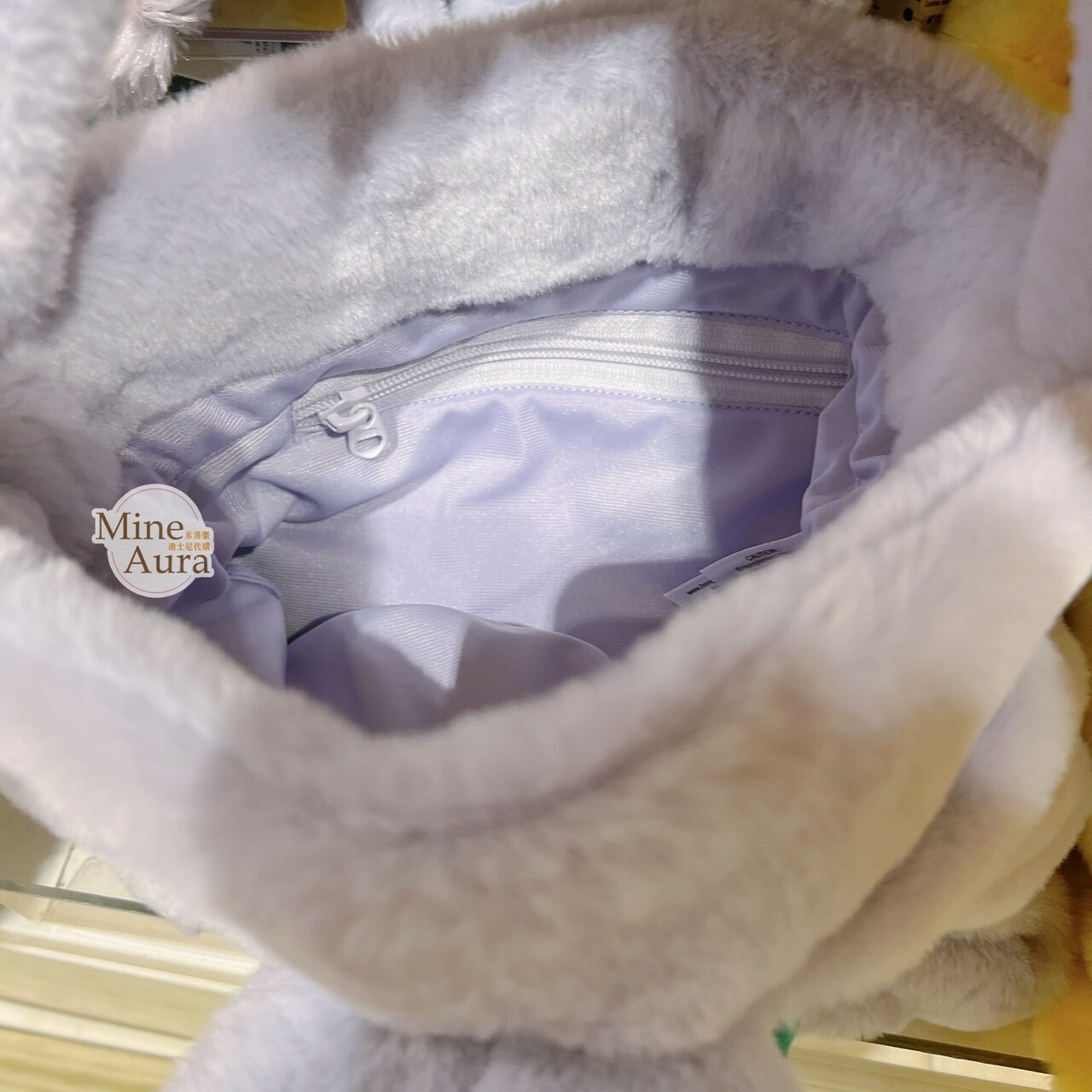 史黛拉露 星黛露 StellaLou 大頭圖案 絨毛 束口 造型 毛毛 手提包 -香港迪士尼樂園