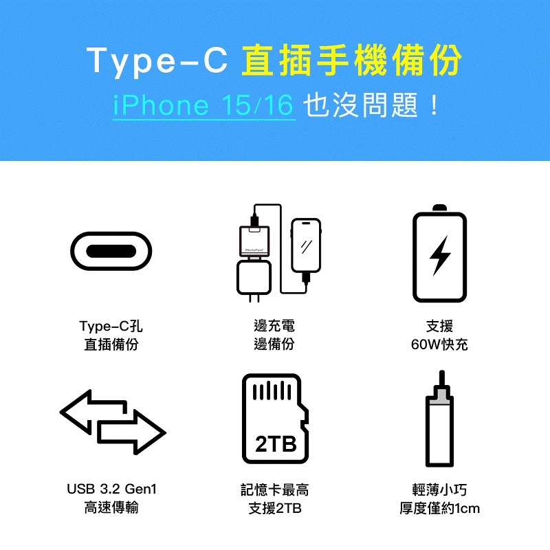 PhotoFast PhotoCube Slim 手機自動備份隨身碟