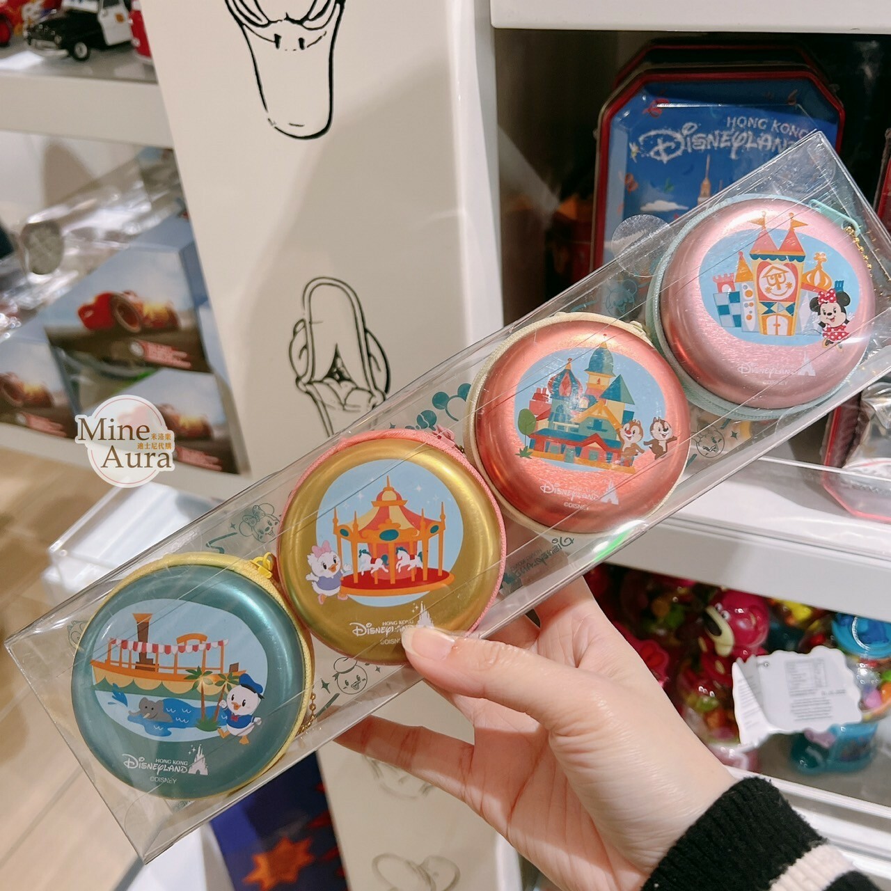 Happy Days 系列 米奇 Mickey 好友集合 拉鍊 圓型 糖果盒4入組 -香港迪士尼樂園