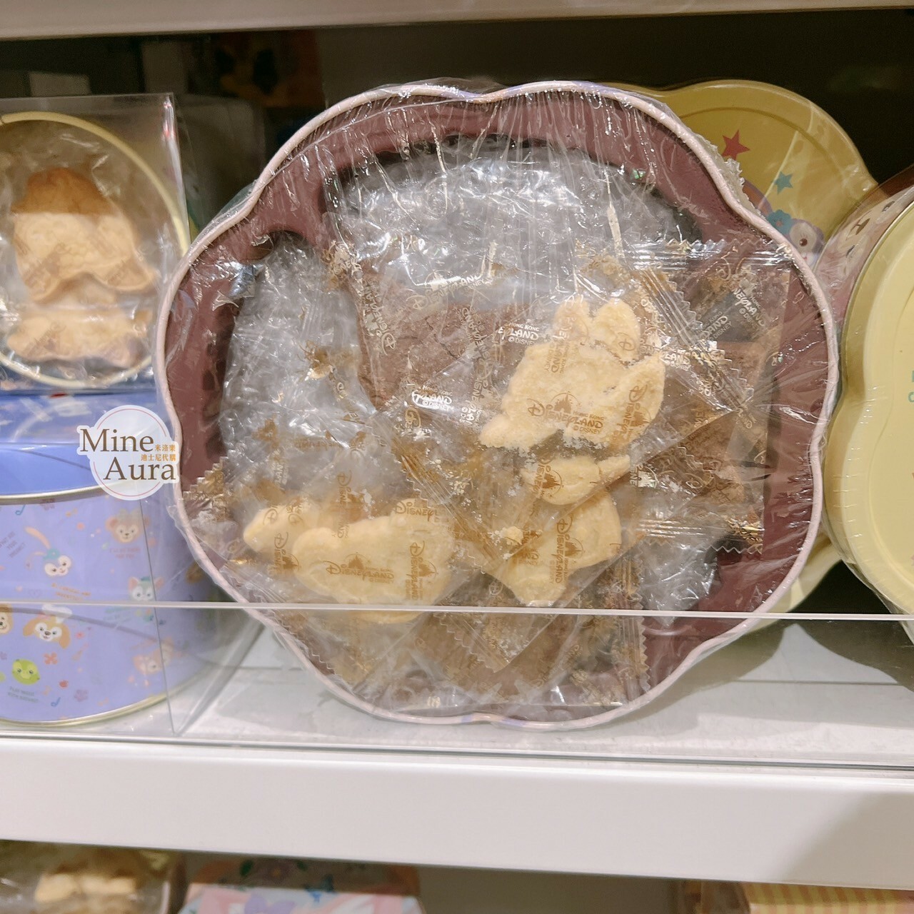 達菲 Duffy 與好友們 圖案 花邊造型 曲奇餅乾 鐵盒 禮盒 -香港迪士尼樂園