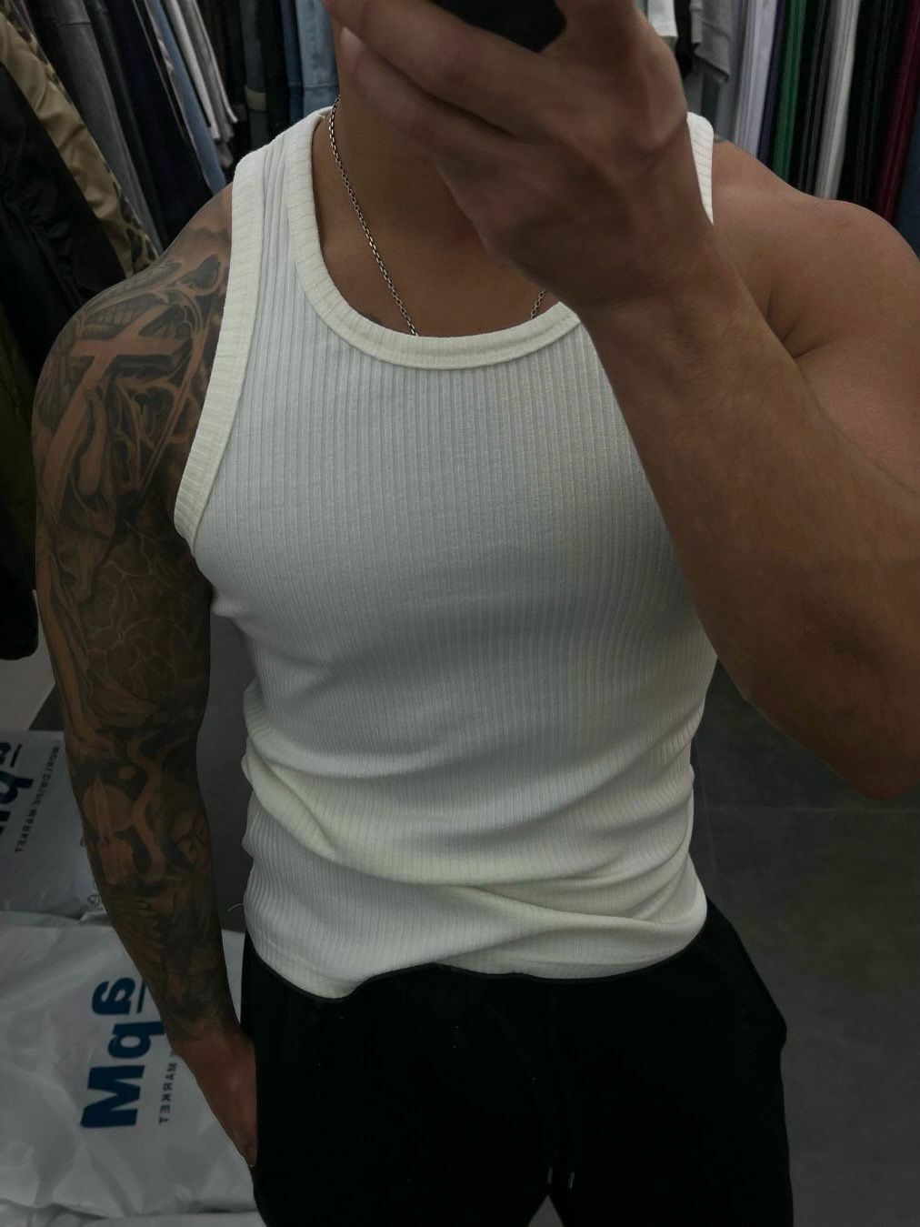 淨色暗紋背心 LIL-049V