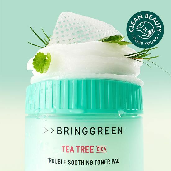 BRING GREEN Tea Tree Cica Trouble Soothing Toner Pad 90P (+90P補充裝及夾子)
