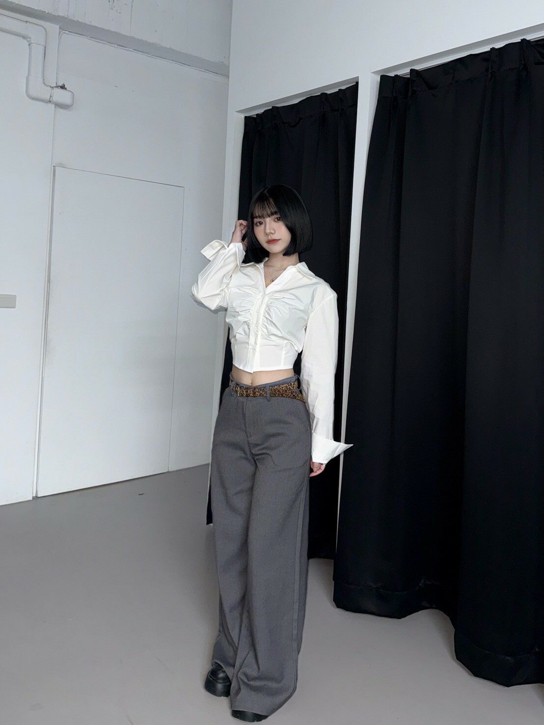 (GOAL) Z2 8156 高腰顯瘦寬鬆 西裝褲