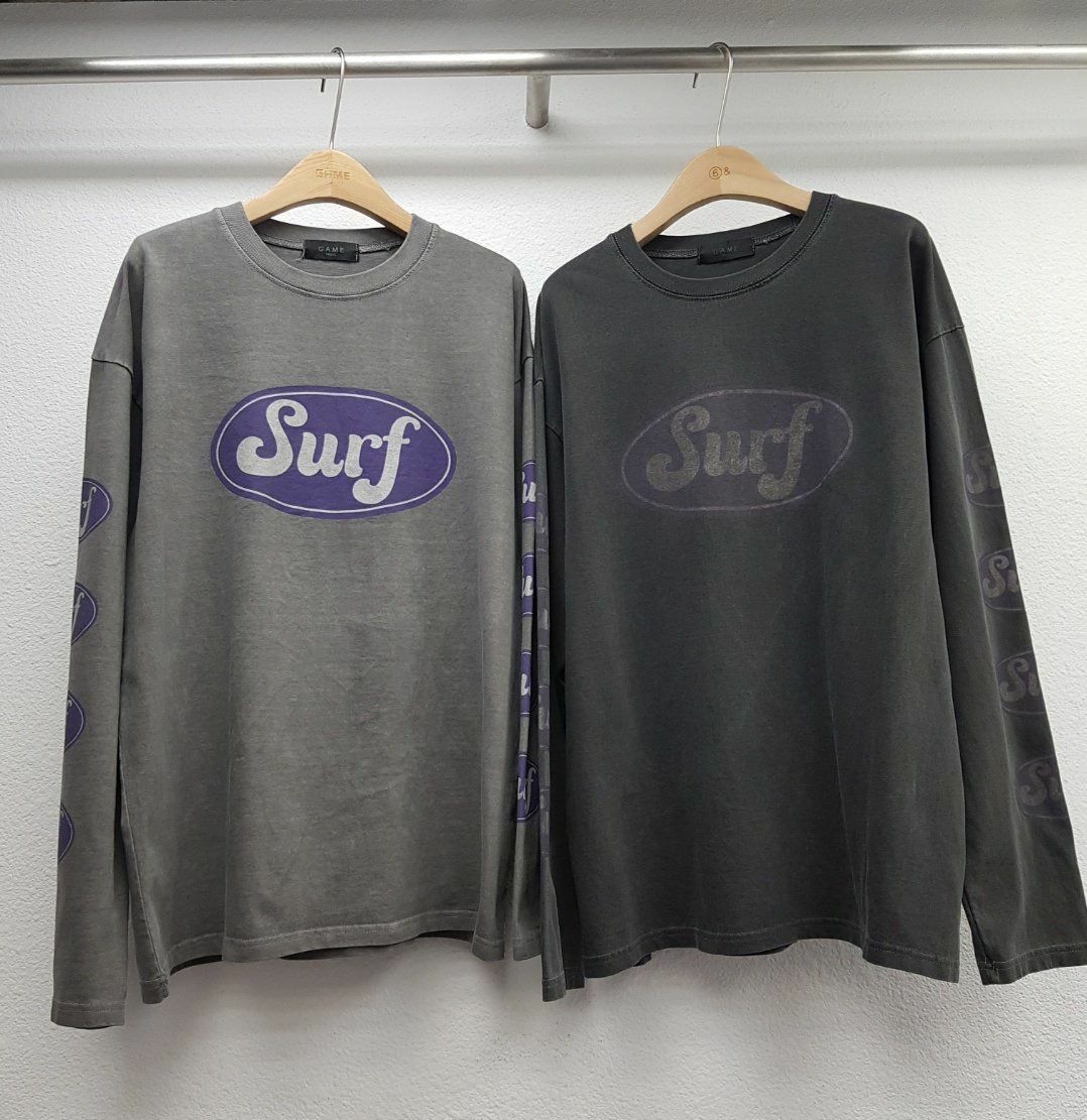 洗水英文字長袖衫 GAME-064T