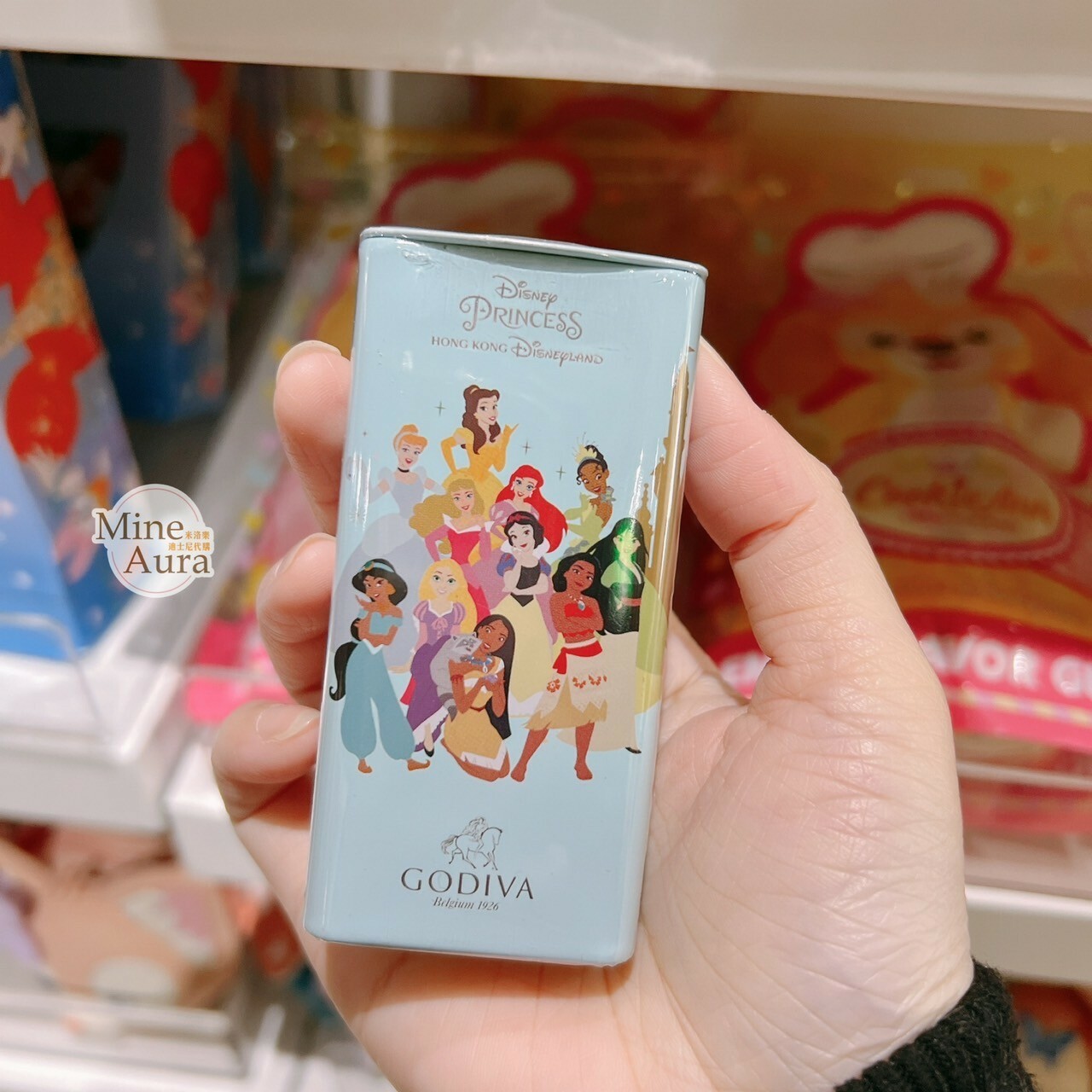 公主系列 Princess Line 公主集合 x GODIVA 聯名 巧克力球 隨身鐵盒 -香港迪士尼樂園