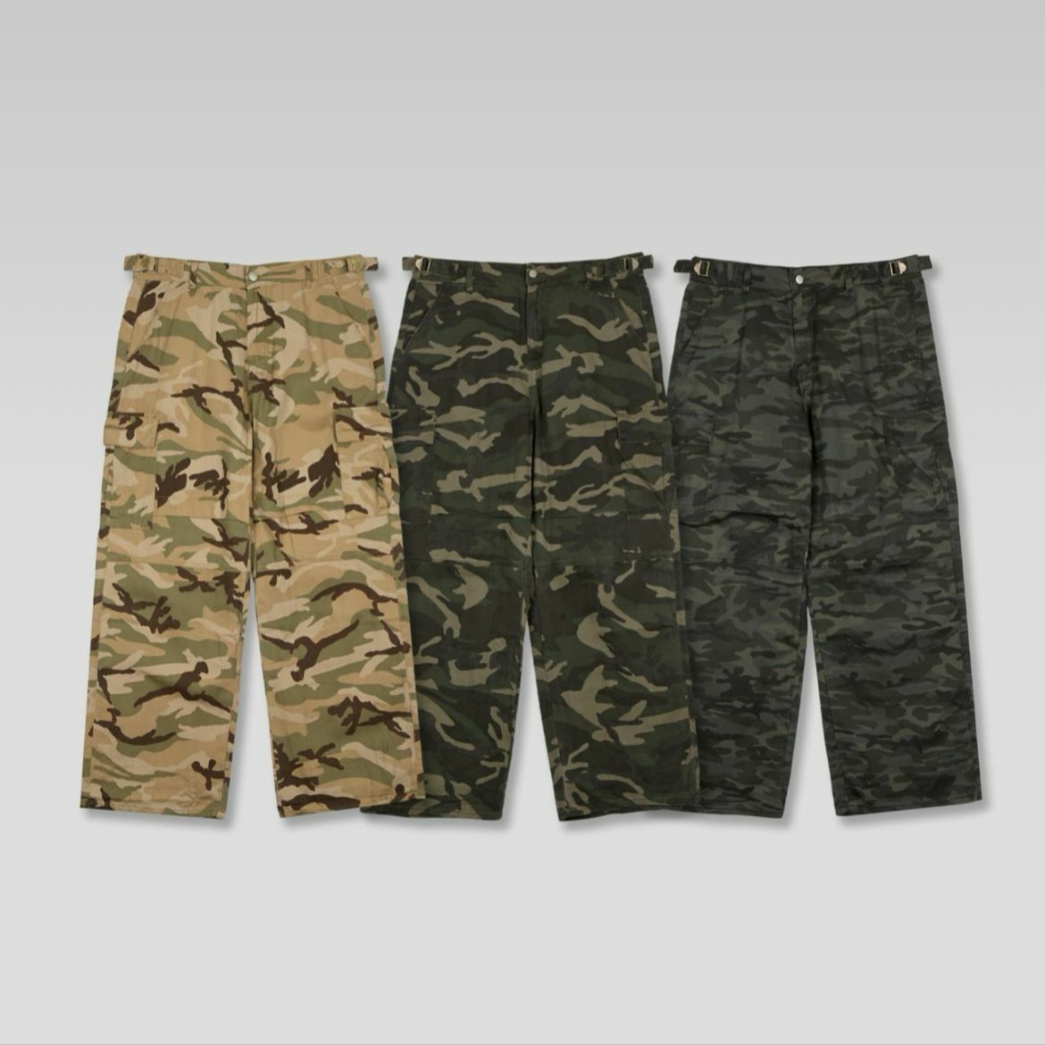 迷彩工裝鬆身褲 WELL DONE-122P