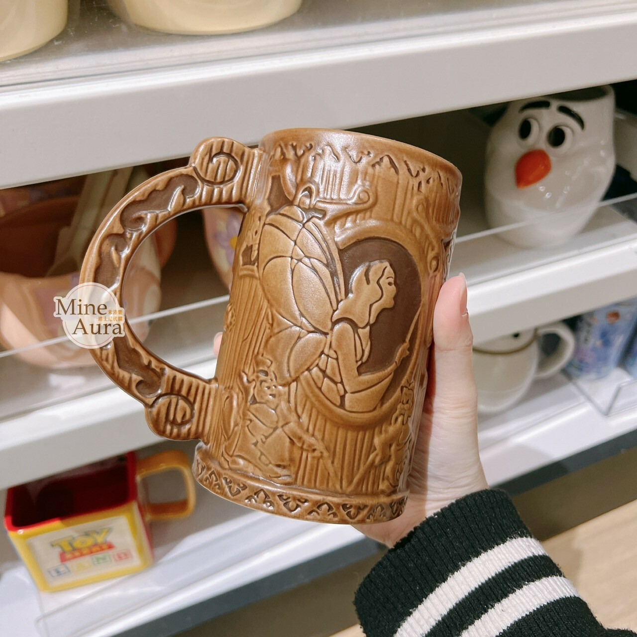 皮諾丘 Pinocchio 85週年限定 圖案 木紋 造型 馬克杯 水杯 木偶奇遇記 -香港迪士尼樂園