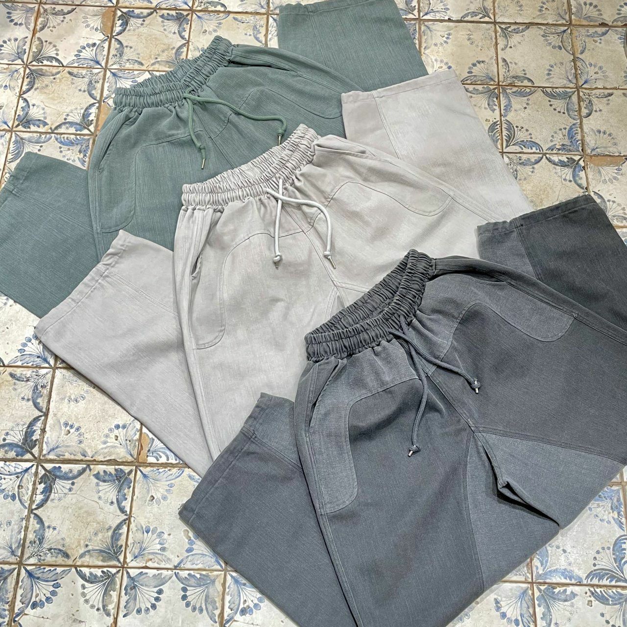 洗水淨色可束腳鬆身褲 HIGH FIVE-132P